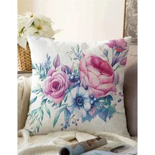 Rem Home Rengirenk Dekoratif Kırlent Kılıfı Sarı 43 x 43 cm Salon Koltuk Kanepe Yastık Kılıfı