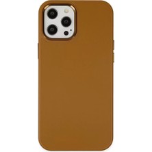 Esranın Dünyası Newface Apple Iphone 12 Pro Max Kılıf Asya Deri Silikon - Kahverengi