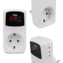 St. Morritz 16A 3520W Tekli Dijital Göstergeli Akım Korumalı Priz