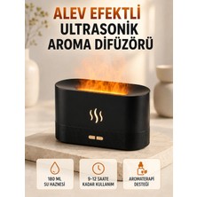 Marsilyan Ultrasonik Aromaterapi Difüzörü 180 ml Hazneli Dekoratif Alev Efektli Nemlendirici