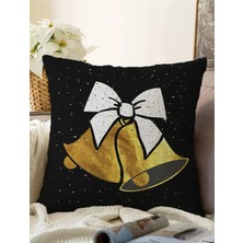Rem Home Rengirenk Dekoratif Kırlent Kılıfı Siyah Modern 43 x 43 cm Salon Koltuk Kanepe Yastık Kılıfı