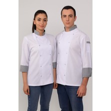 Alc İş Elbiseleri Aşçı Ceketi Unisex Beyaz