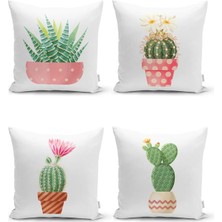 Rem Home Rengirenk Dekoratif Kırlent Kılıfı Sarı Modern 43 x 43 cm Salon Koltuk Kanepe Yastık Kılıfı