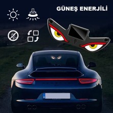  Güneş Enerjili Araba Neon Işığı Kablosuz Havalı Şeytan Gözü LED Ortam Işığı Vakumlu Devil's Eye
