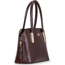 BloominBag Burkley Solenne Cocoa Brown Pu Deri Kadın El ve Omuz Çantası