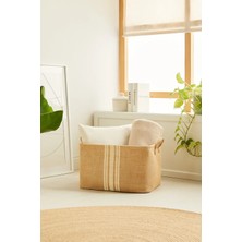 St. Morritz Jüt Dolap Içi Çamaşır Çocuk Odası Oyuncak Düzenleyici Katlanır Saklama Sepeti Organizer 42X31X25
