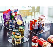 St. Morritz 3 Lt Clear Buzdolabı & Dolap Içi Düzenleyici Organizer 3 Adet 22CM X16CM X95MM EP-435