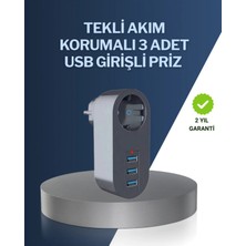 St. Morritz Mtxdpn Çocuk Korumalı Termal Priz – 3'lü USB Şarj ve (231525) Akım Koruması