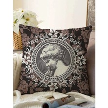 Rem Home Rengirenk Dekoratif Kırlent Kılıfı 43 x 43 cm Salon Koltuk Kanepe Yastık Kılıfı