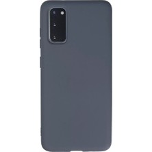Esranın Dünyası Newface Samsung Galaxy S20 Kılıf Nano Içi Kadife Silikon - Gri