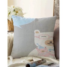 Rem Home Rengirenk Dekoratif Kırlent Kılıfı Sarı 43 x 43 cm Salon Koltuk Kanepe Yastık Kılıfı