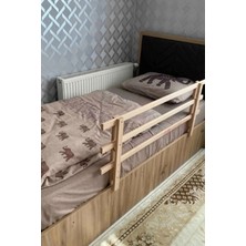 St. Morritz Doğal Ahşap Bebek Çocuk Yatak Koruma Bariyeri Korkuluk Beşik Korkuluğu 120X45