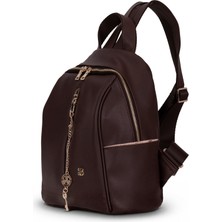 BloominBag Burkley Avelıne Cocoa Brown Pu Deri Kadın Sırt Çantası
