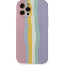 Esranın Dünyası Newface Apple Iphone 12 Pro Max Kılıf Ebruli Lansman Silikon - Pembe-Lila