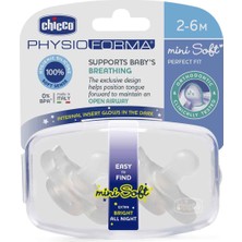 Chicco Gece Parlayan Physioforma Mini Soft 2'li Emzik 2-6 Ay