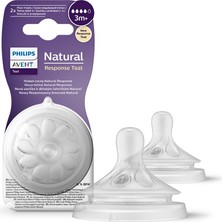 Philips Avent Natural Response 2'li Biberon Emziği, 4 Numara, 3 Ay+