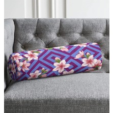 Rem Home Rengirenk Dekoratif Kırlent Kılıfı Sarı Geometrik 60 x 20 cm Salon Koltuk Kanepe Yastık Kılıfı