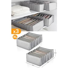 St. Morritz 2 Adet - 8 Gözlü Gri Benekli Çekmece Içi Düzenleyici Organizer – Xlarge
