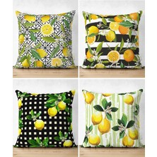 Rem Home Rengirenk Dekoratif Kırlent Kılıfı 43 x 43 cm Salon Koltuk Kanepe Yastık Kılıfı