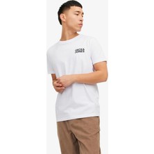 Jack & Jones Jjecorp Erkek Beyaz T-Shirt 12151955-WHITE