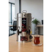 St. Morritz Elektrikli Çay Otomatı - 120 Bardak - Açık Rezistans - 430 Kalite Paslanmaz Çelik