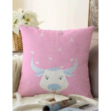 Rem Home Rengirenk Dekoratif Kırlent Kılıfı Sarı 43 x 43 cm Salon Koltuk Kanepe Yastık Kılıfı
