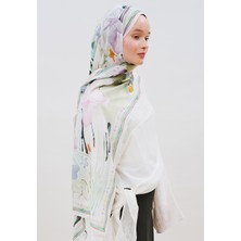Fresh Scarfs Bloomelle Desen Rami Viskon Şal Soft Yeşil