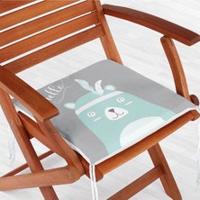 Rem Home Rengirenk Dekoratif Sandalye Minderi Gri Modern 40 x 40 cm Mutfak Balkon Oturma Minderi