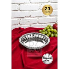 ÖzSa Home Lüx Çelik Salata Meyve Tabağı Salata Kasesi Mısır Kasesi 23 cm