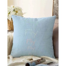 Rem Home Rengirenk Dekoratif Kırlent Kılıfı Sarı 43 x 43 cm Salon Koltuk Kanepe Yastık Kılıfı