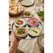 ÖzSa Home 5 Parça Çelik Meze Seti Mezelik Sosluk Meze Tabağı Sunum Seti