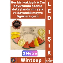 Wintoup #led Gün Işığı Dekoratif Pilli Şık Estetik Modlu 2 Fonksiyonlu Meyve Tasarımlı 2 Metre 10 LED Işık