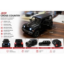 Vardem Oyuncak 17 cm Işıklı Jeep Cross Country Metal Görünümlü Oyuncak Araba