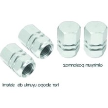 Esranın Dünyası Gri Alüminyum Sibop Kapağı, 4'lü Set