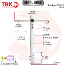 St. Morritz Metal Şemsiye Kazığı, Bahçe ve Plaj Şemsiyesi Kazığı (Beyaz)