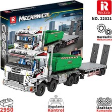 Reobrix Rc Large Truck With Flat Trailer 22021 Brick Yapım Seti