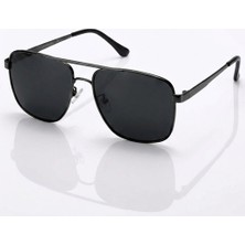 Di Caprio DC3053GUN Gun Metal Modern Square Polarize Camlı Erkek Güneş Gözlüğü