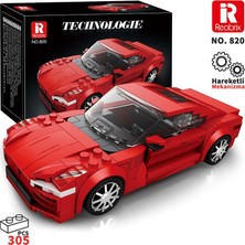 Reobrix Luxury Sedan Car Tesla Model S 820 Brick Yapım Seti