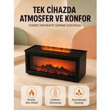 Epilons Alev Efektli Hava Nemlendirici Aromaterapi Difüzörü Uzaktan Kumandalı 250 ml