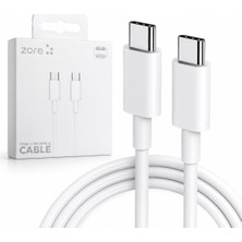 Alan Tech Type-C Kablo 65W Pd Hızlı Şarj Samsung Xiaomihuawei Uyumlu 1 Metre Beyazapple iphone 15 16 17 Plus Pro Max Hızlı Şarj Kablosu