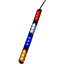 Polis Çakar IP65 2835SMD Kırmızı Mavi Sarı Beyaz Flaş Strobe Işıklar Aydınlatma oto araba motor 200LM LED DC 12V 12W 12 Göz Led 4 renk 203x19MM