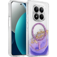 Grandor Onegif Xiaomi Redmi Note 15 Pro 5g Lotus Simli Magsafe Kapak - Mor