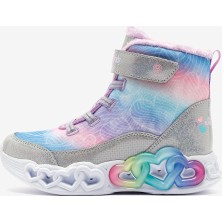 Skechers Infinite Heart Lights - Lovin Hearts Büyük Kız Çocuk Gri Işıklı Bot 303054L Smlt