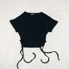 Cuties Momikon Kız Çocuk Fırfırlı ve Yandan Bağlama Detaylı Crop