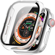 Caseonn Apple Watch Series 10 42MM Kılıf Tam Korumalı Ekran Koruyuculu Sert Bumper Kasa Şeffaf