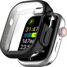Caseonn Apple Watch Ultra Kılıf Ekran Korumalı 360 Tam Koruma Siyah
