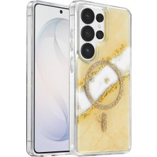 Grandor Onegif Samsung Galaxy S26 Ultra Lotus Simli Magsafe Kapak - Gümüş