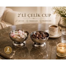 Parla Decor Paslanmaz Çelik 2 Li Cup Dondurmalık, Çerezlik, Lokumluk Çok Amaçlı Sunumluk