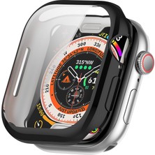 Caseonn Apple Watch Series 6 40MM Kılıf Ekran Korumalı 360 Tam Koruma Siyah