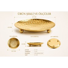 Parla Decor Paslanmaz Çelik 6 Lı Gold Darbeli Lokumlluk, Reçellik, Dondurmalık Çok Amaçlı Sunumlık